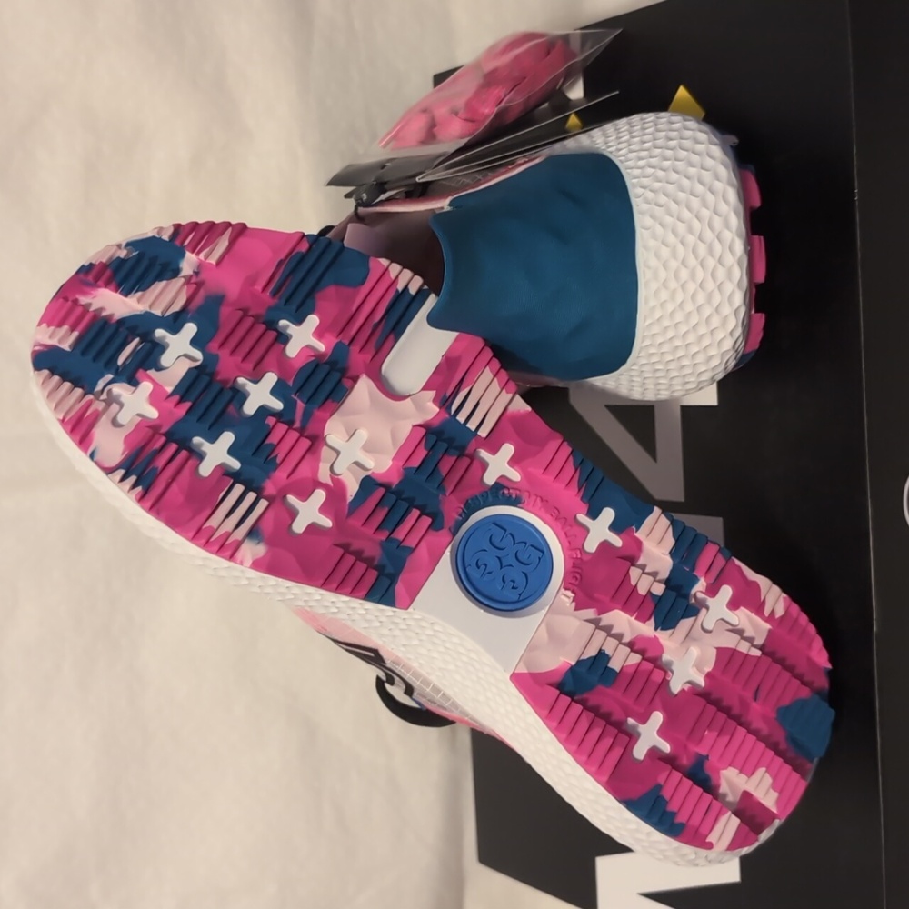 G/FORE Pink Blue White Athletic Golf Sneakers - Picture 5 of 10